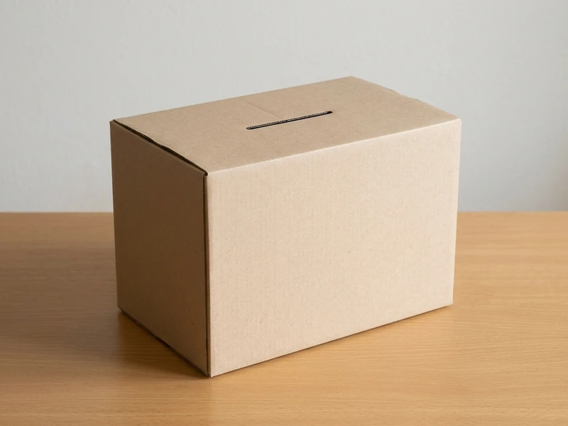 Closed ballot box on a plain wooden table under daylight