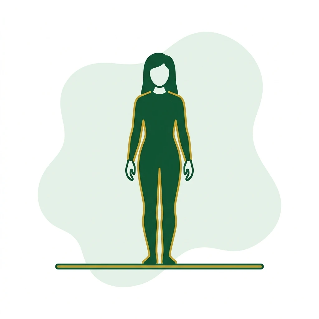 Flat vector icon of a figure standing ahead of a plain marker line