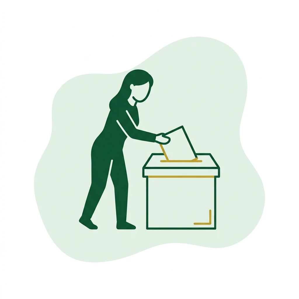 Flat vector icon of a figure placing a plain sheet into a plain box