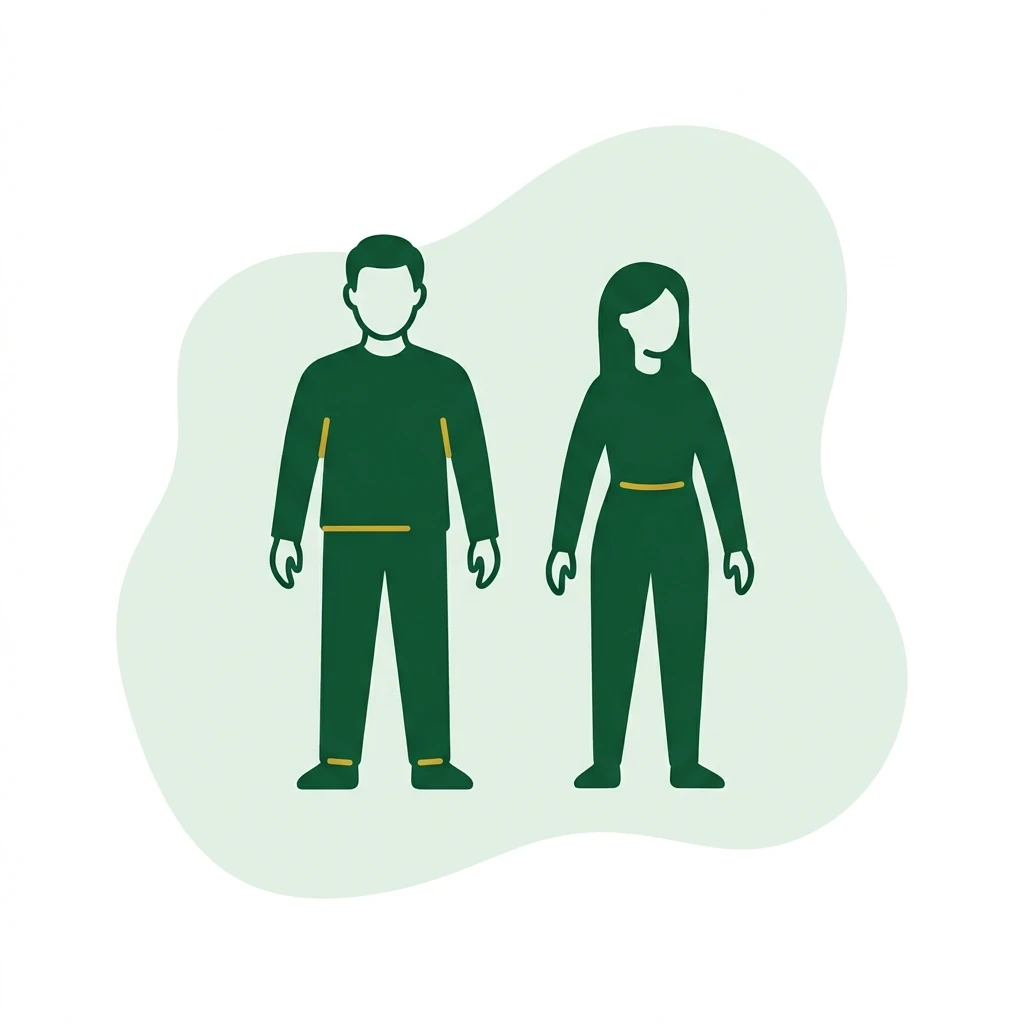 Flat vector icon of two figures standing side by side